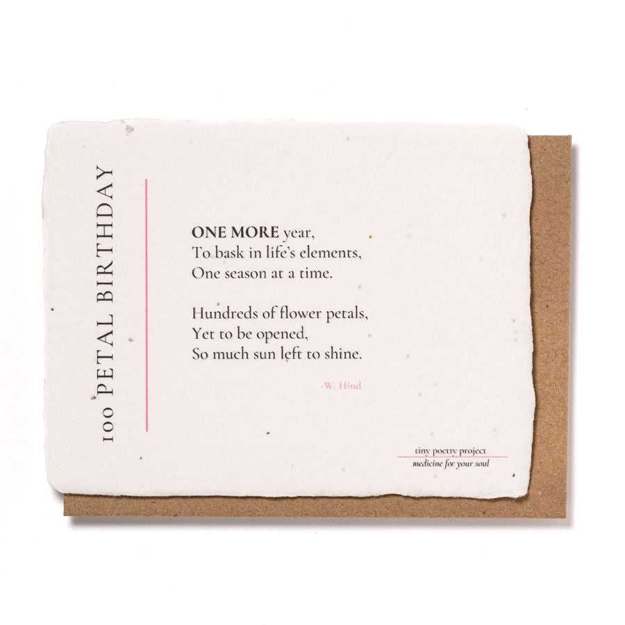 100 Petal Birthday: Plantable Wildflower Birthday Card