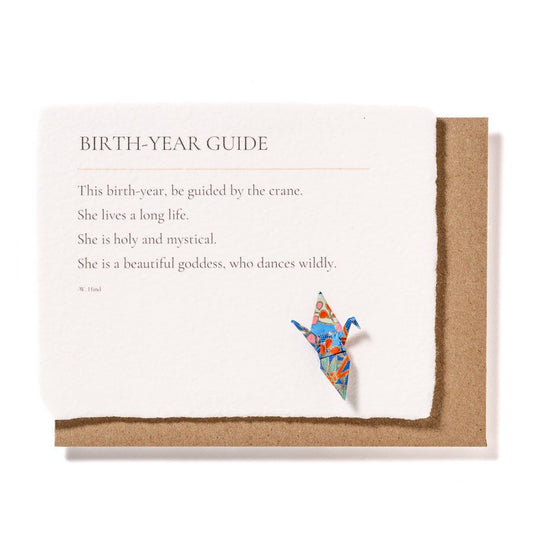 Birth-Year Guide: Origami Crane Embellished Birthday Card