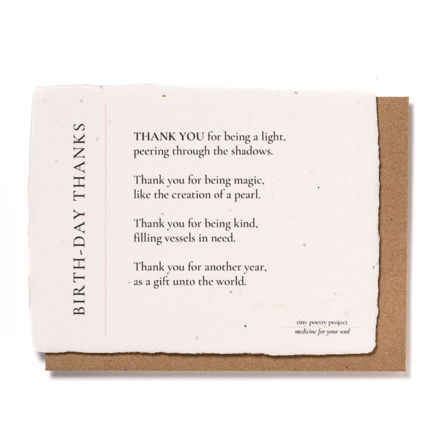 Birth-Day Thanks: Plantable Wildflower Birthday Card