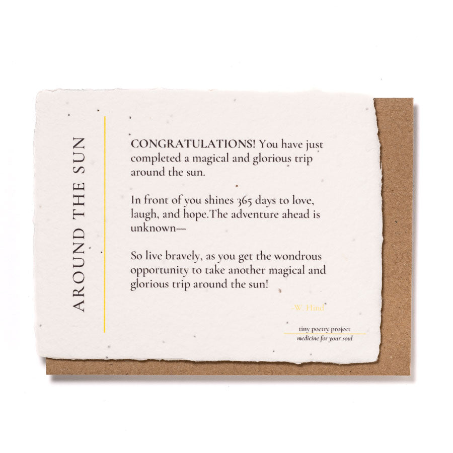 Around the Sun: Plantable Wildflower Birthday Card