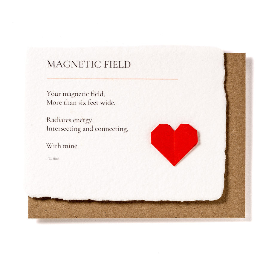 Magnetic Field: Origami Heart Embellished Card