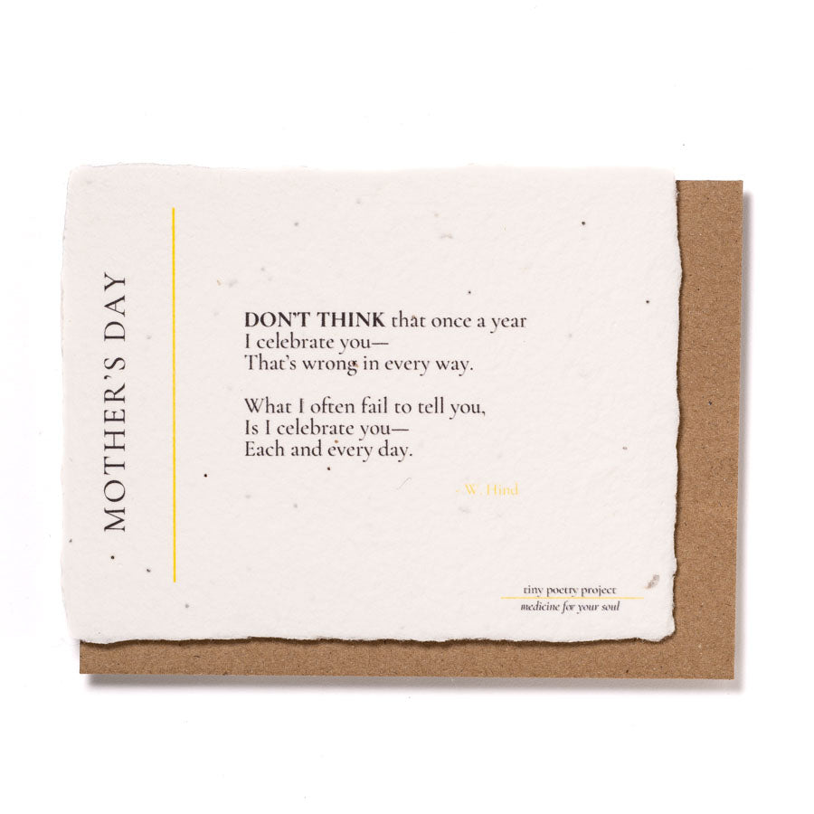 Mother's Day: Plantable Mother's Day Card