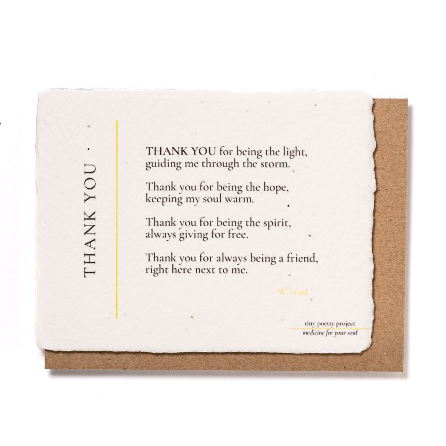 Thank You: Plantable Wildflower Greeting Card