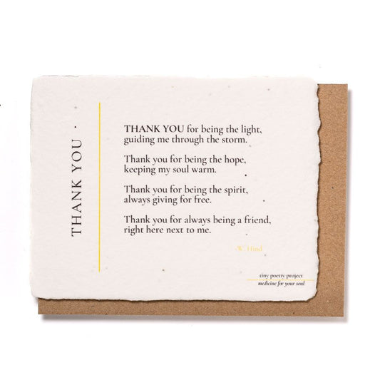 Thank You: Plantable Wildflower Greeting Card