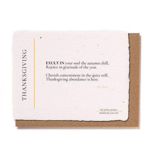 Thanksgiving: Plantable Wildflower Card