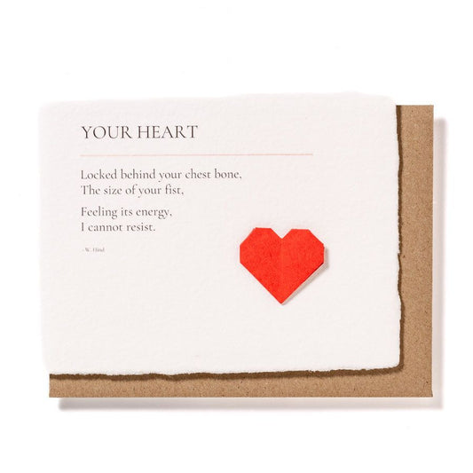 Your Heart: Origami Heart Embellished Card