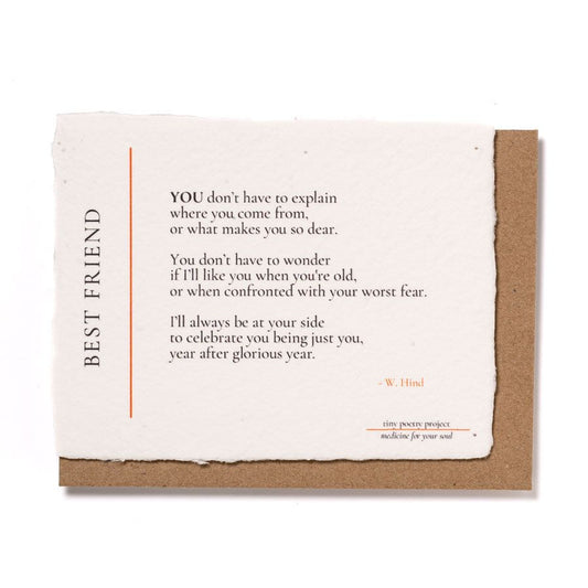 Best Friend: Plantable Wildflower Greeting Card