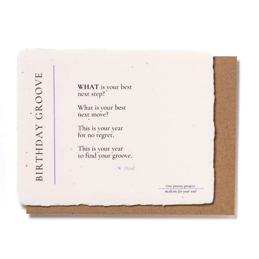 Birthday Groove: Plantable Wildflower Birthday Card