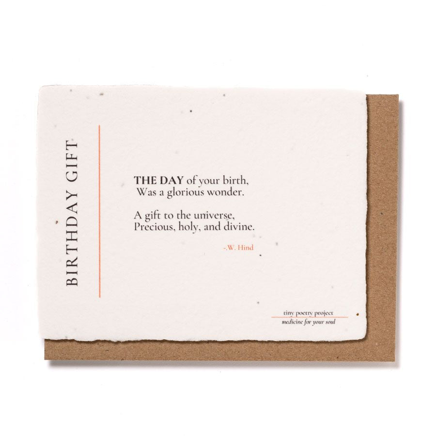 Birthday Gift: Plantable Wildflower Birthday Card