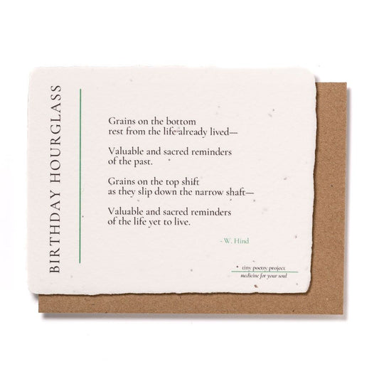 Birthday Hourglass: Plantable Wildflower Birthday Card
