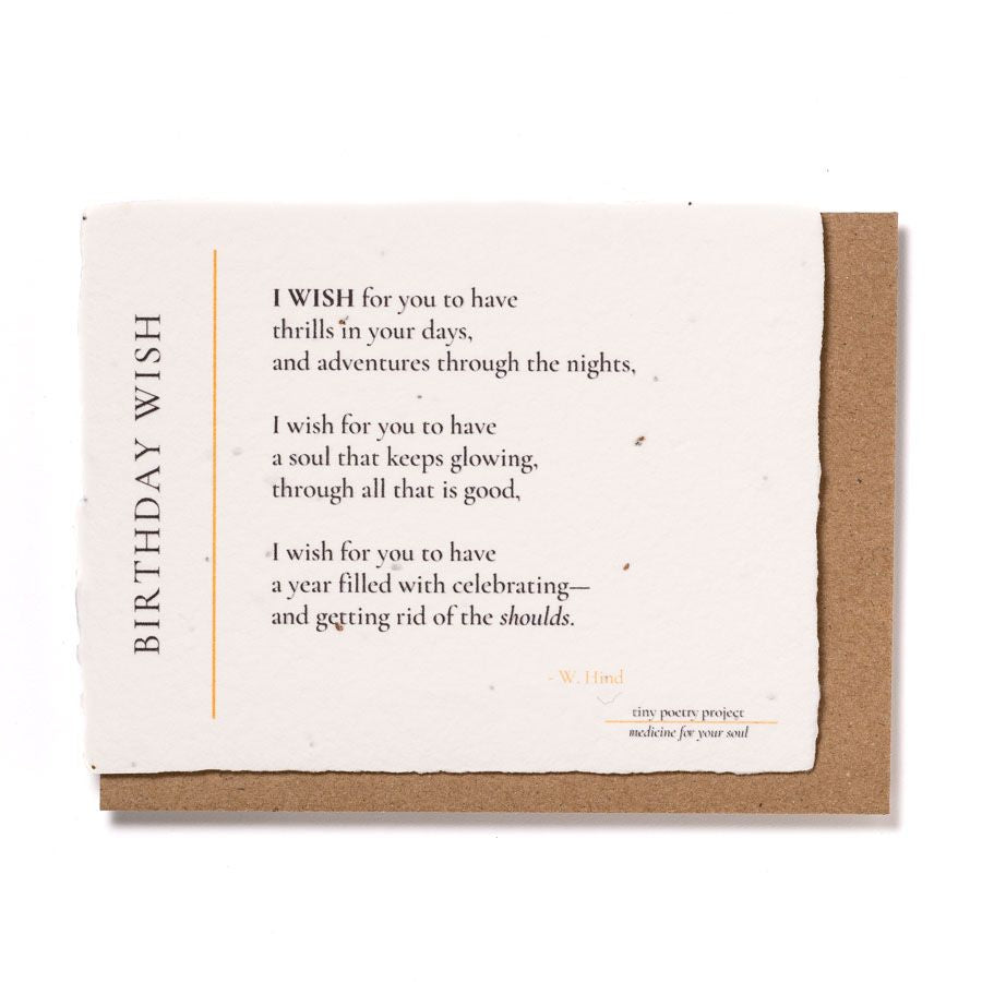 Birthday Wish: Plantable Wildflower Birthday Card