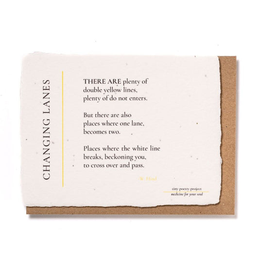 Changing Lanes: Plantable Wildflower Greeting Card