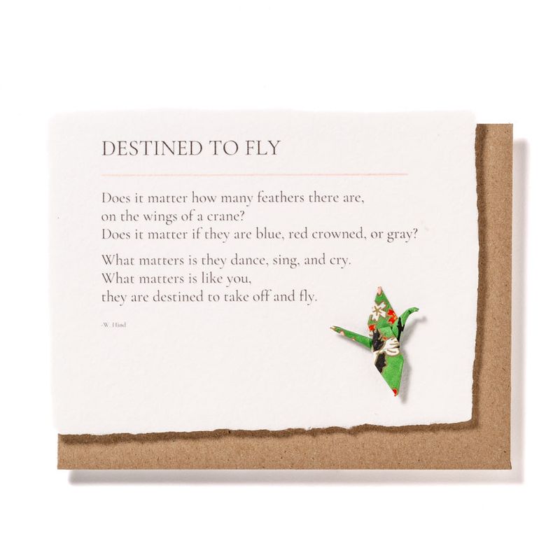 Destined to Fly:Origami Crane Birthday/Graduation Embellished Birthday