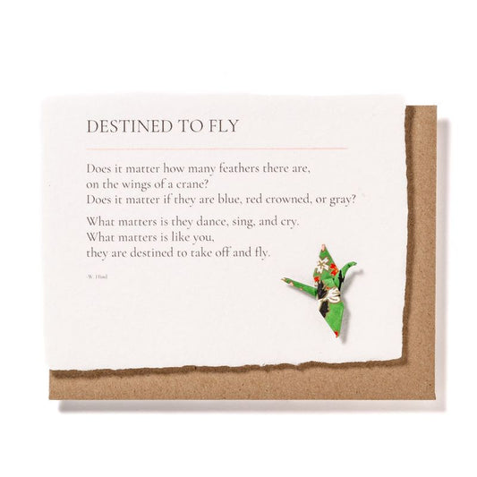 Destined to Fly:Origami Crane Birthday/Graduation Embellished Birthday