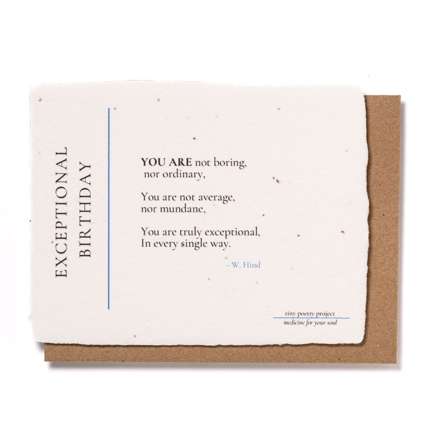 Exceptional Birthday: Plantable Wildflower Birthday Card