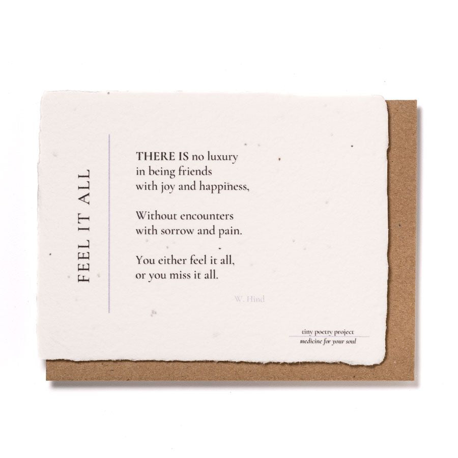 Feel it All: Plantable Wildflower Greeting Card