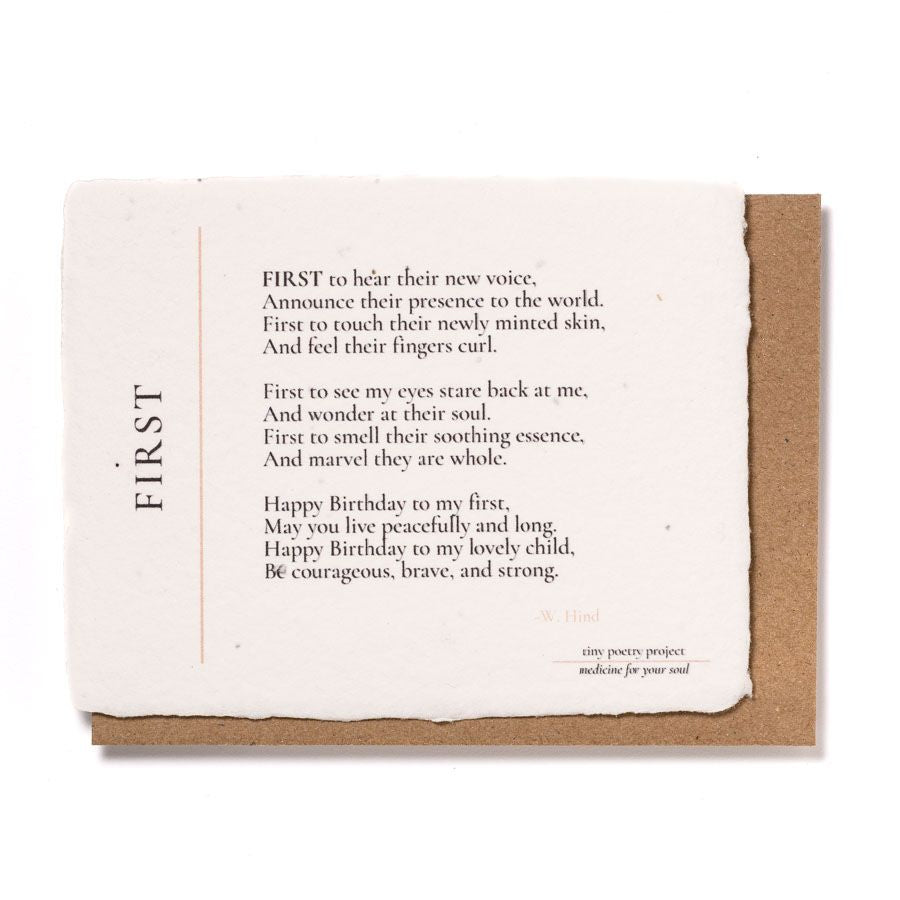 First: Plantable Wildflower Birthday Card