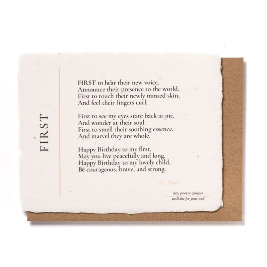 First: Plantable Wildflower Birthday Card