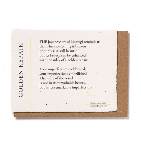 Golden Repair: Plantable Wildflower Greeting Card