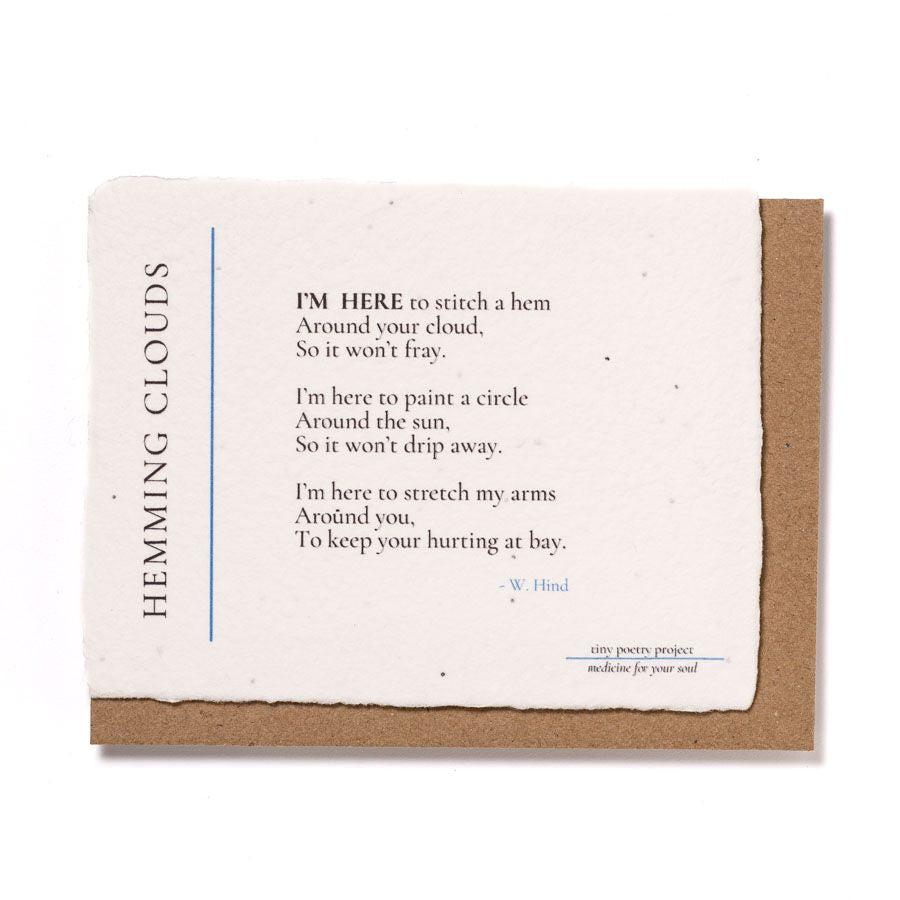 Hemming Clouds: Plantable Wildflower Greeting Card