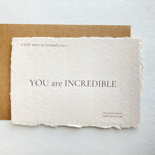 You Are Incredible: Lift Me Up! Card