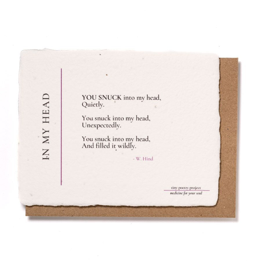 In My Head: Valentine's Day Plantable Card