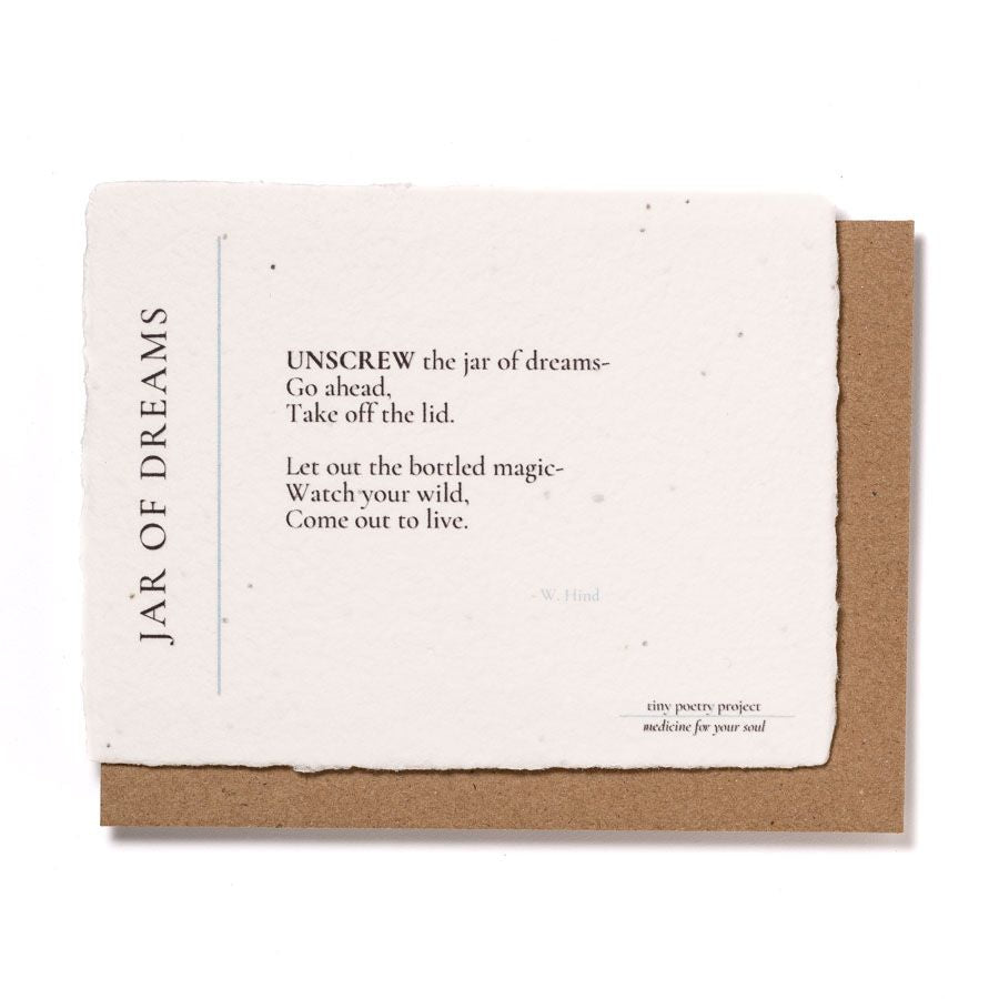 Jar of Dreams: Plantable Wildflower Greeting Card