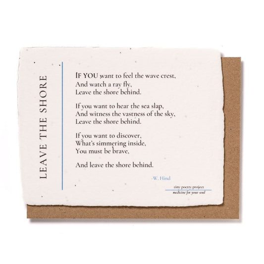 Leave the Shore: Plantable Wildflower Greeting Card