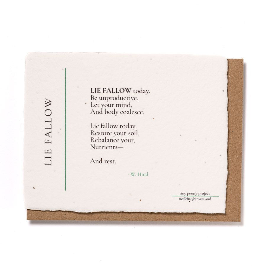 Lie Fallow: Plantable Wildflower Greeting Card