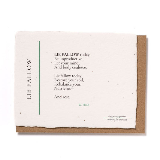 Lie Fallow: Plantable Wildflower Greeting Card