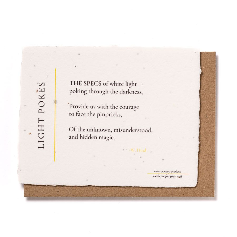 Light Pokes: Plantable Wildflower Greeting Card