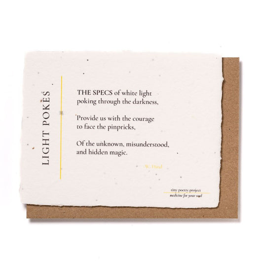 Light Pokes: Plantable Wildflower Greeting Card