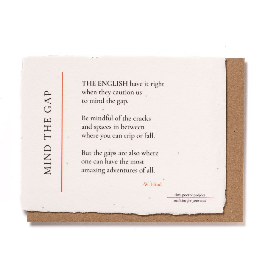 Mind the Gap:Plantable Wildflower Greeting Card