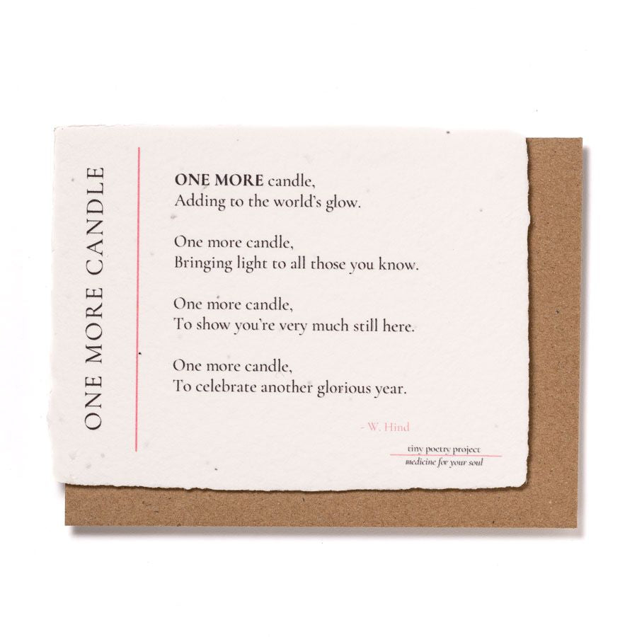 One More Candle: Plantable Wildflower Birthday Card