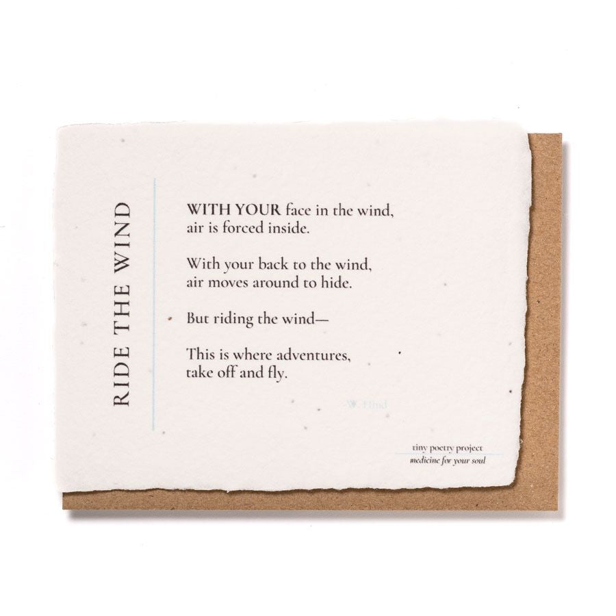 Ride the Wind: Plantable Wildflower Greeting Card