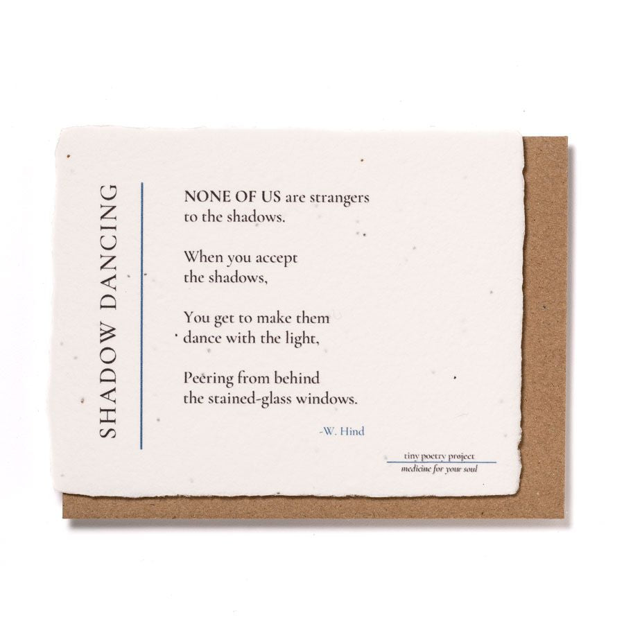 Shadow Dancing: Plantable Wildflower Greeting Card