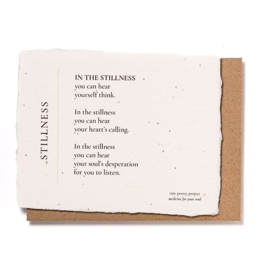 Stillness: Plantable Wildflower Greeting Card