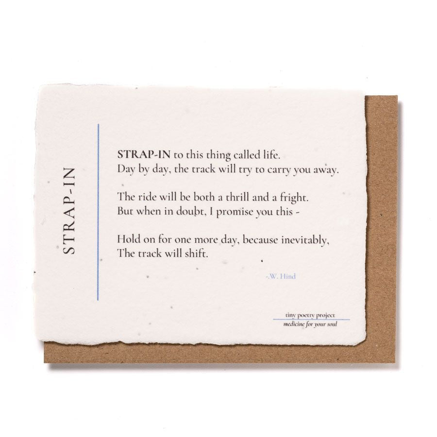 Strap-In: Plantable Wildflower Greeting Card