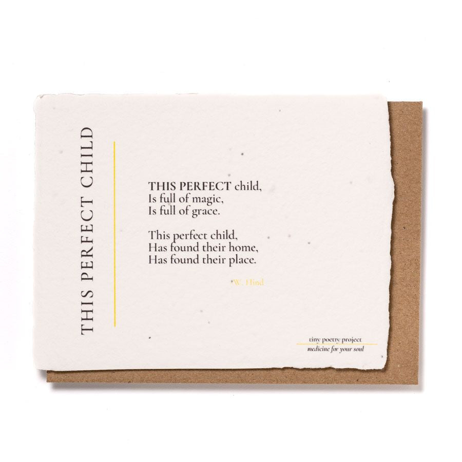 This Perfect Child: Plantable Card For Baby/Parents