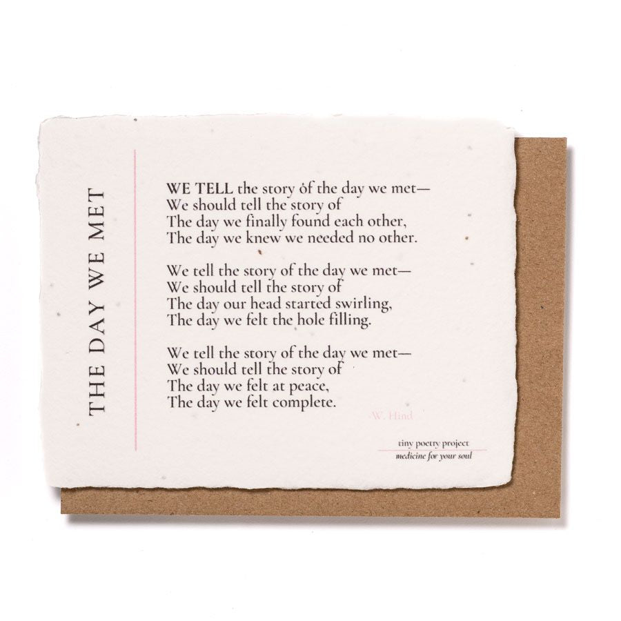 The Day We Met: Valentine's Day Plantable Card