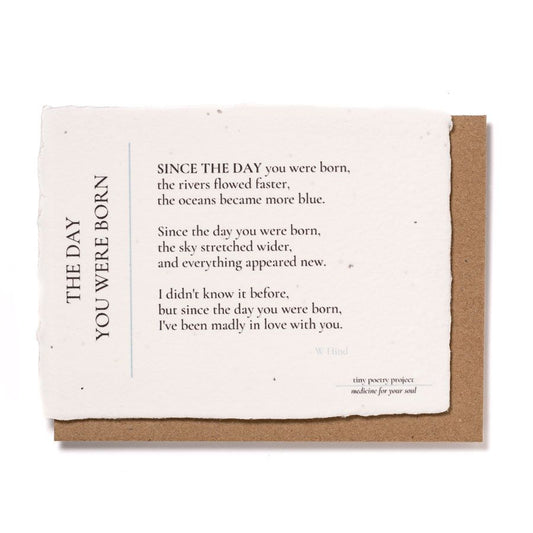 The Day You Were Born: Plantable Wildflower Birthday Card