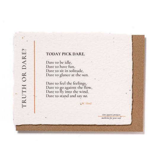 Truth or Dare: Plantable Wildflower Greeting Card