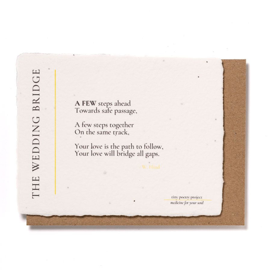 The Wedding Bridge: Plantable Wildflower Wedding Card