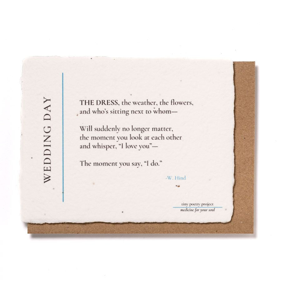 Wedding Day: Plantable Wildflower Wedding Card