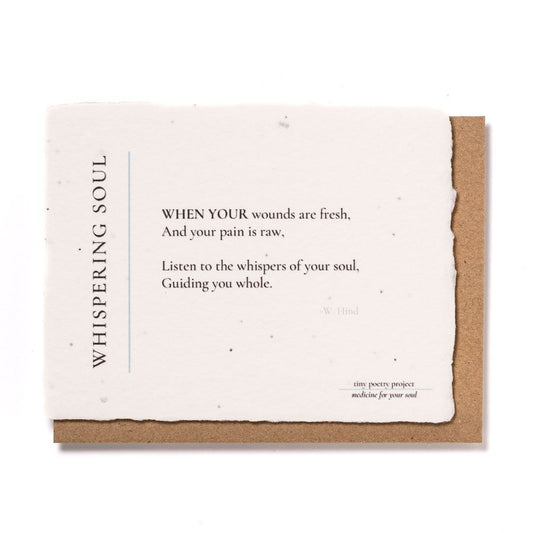Whispering Soul: Plantable Wildflower Greeting Card