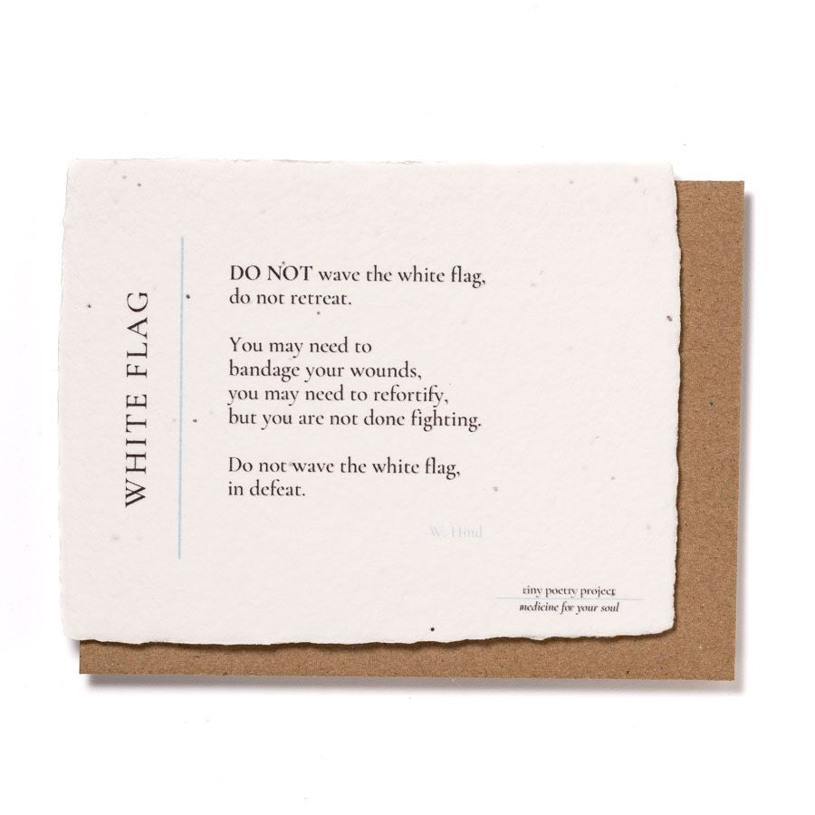 White Flag: Plantable Wildflower Greeting Card