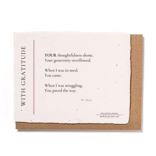 With Gratitude: Plantable Wildflower Greeting Card