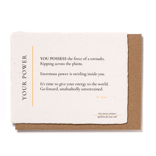 Your Power: Plantable Wildflower Greeting Card