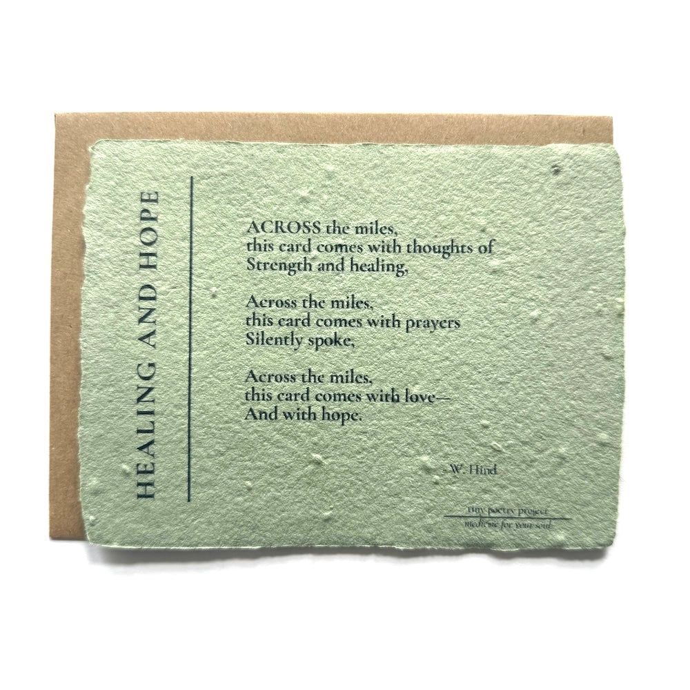 Healing and Hope: Plantable Herb Seeded Card
