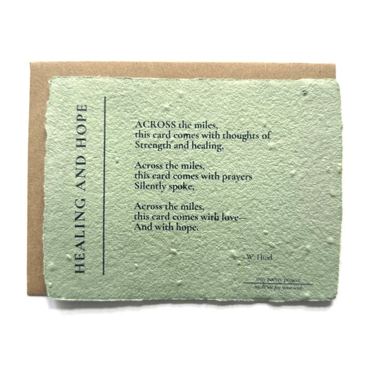 Healing and Hope: Plantable Herb Seeded Card